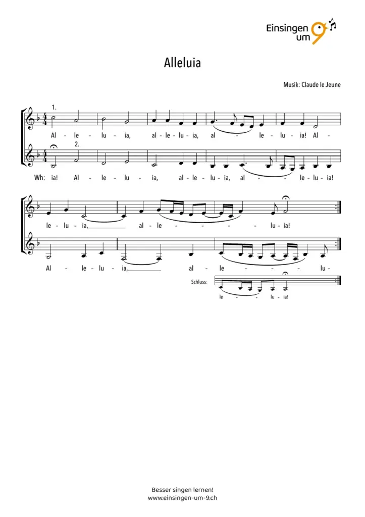 Notenvorschau: Alleluia