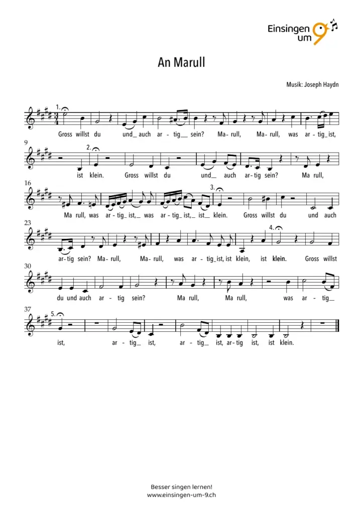 An Marull – Notenvorschau