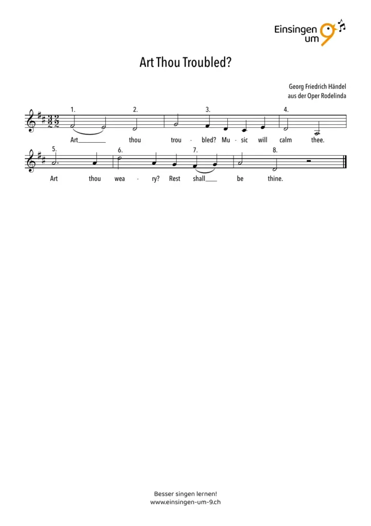 Notenvorschau: Art Thou Troubled?