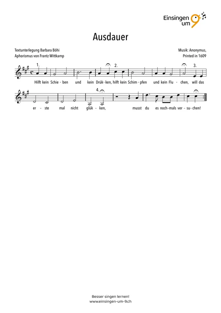 Ausdauer – Notenvorschau