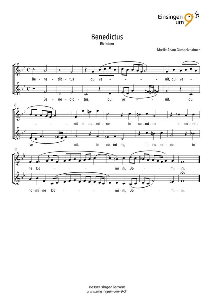 Notenvorschau: Benedictus