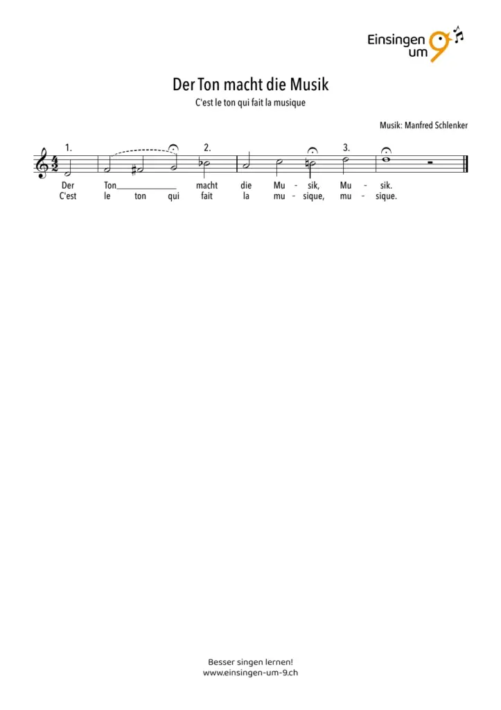 Der Ton macht die Musik – Notenvorschau