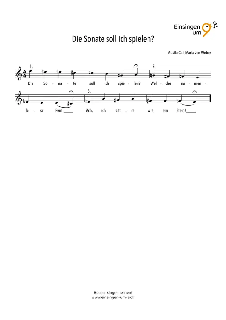 Notenvorschau: Die Sonate soll ich spielen?