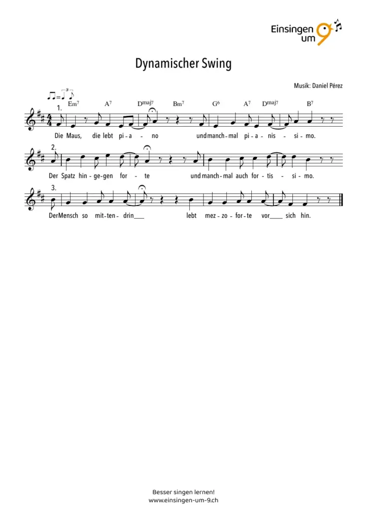 Notenvorschau: Dynamischer Swing