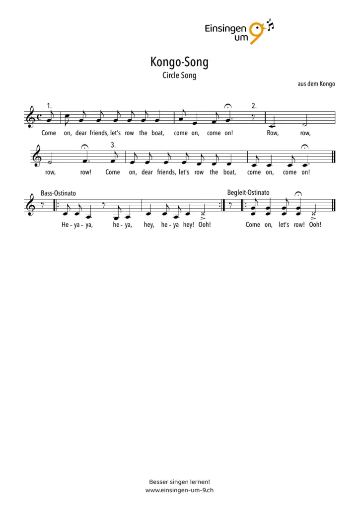 Kongo Song – Notenvorschau